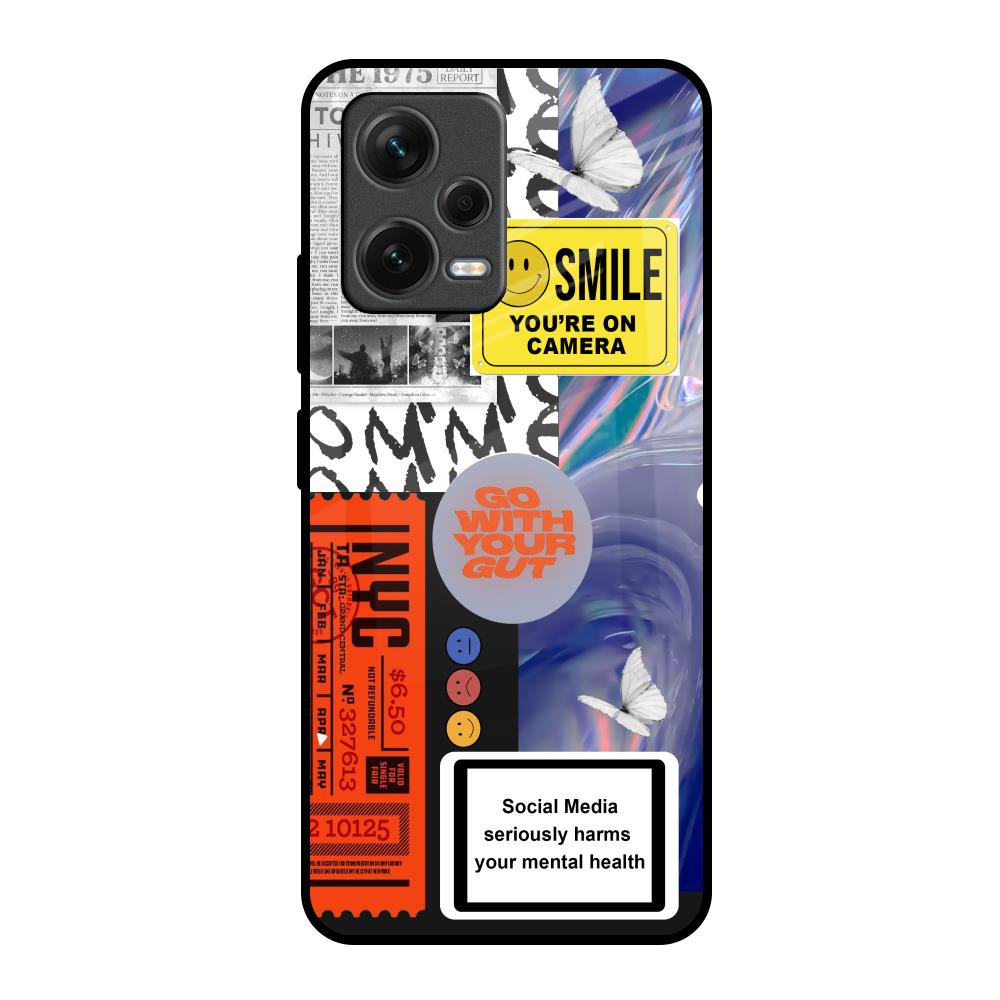 Smile for Camera Redmi Note 12 5G Glass Back Cover Online