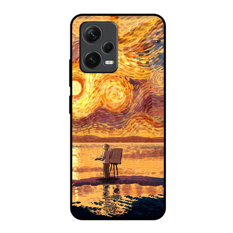 Sunset Vincent Redmi Note 12 5G Glass Back Cover Online