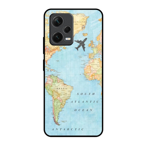Travel Map Redmi Note 12 5G Glass Back Cover Online