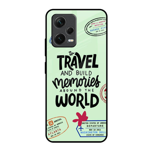 Travel Stamps Redmi Note 12 5G Glass Back Cover Online