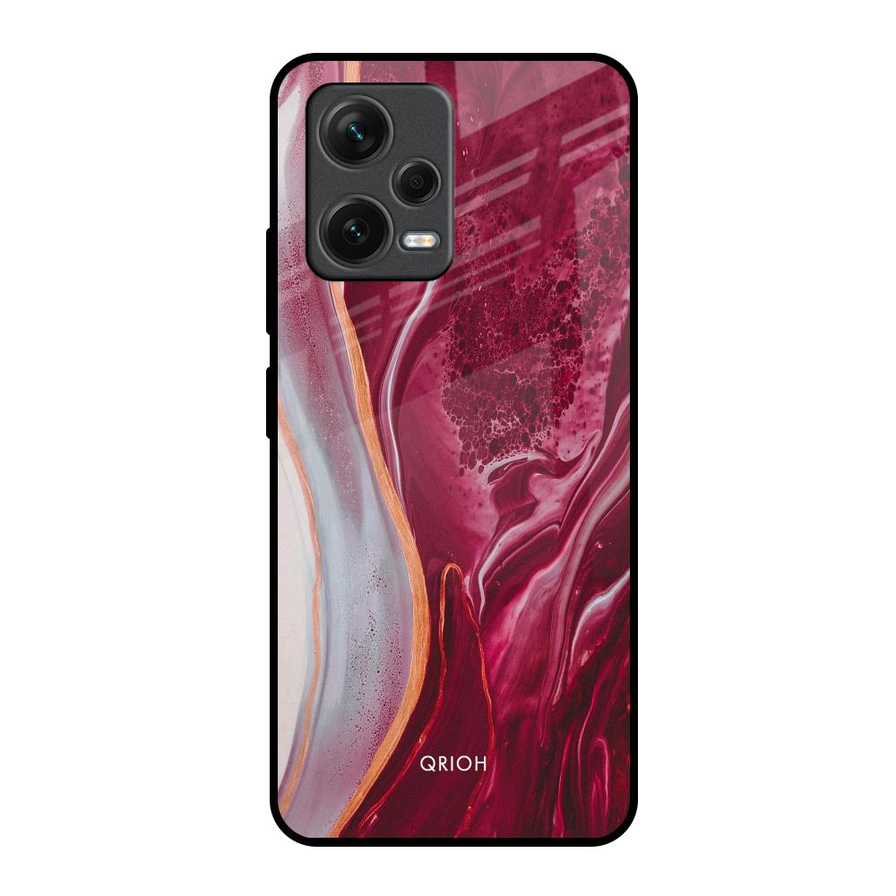 Crimson Ruby Redmi Note 12 5G Glass Back Cover Online