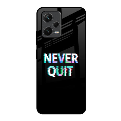 Never Quit Redmi Note 12 5G Glass Back Cover Online