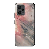 Pink And Grey Marble Redmi Note 12 5G Glass Back Cover Online