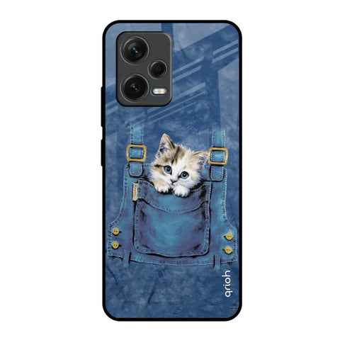Kitty In Pocket Redmi Note 12 5G Glass Back Cover Online
