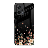 Floating Floral Print Redmi Note 12 5G Glass Back Cover Online