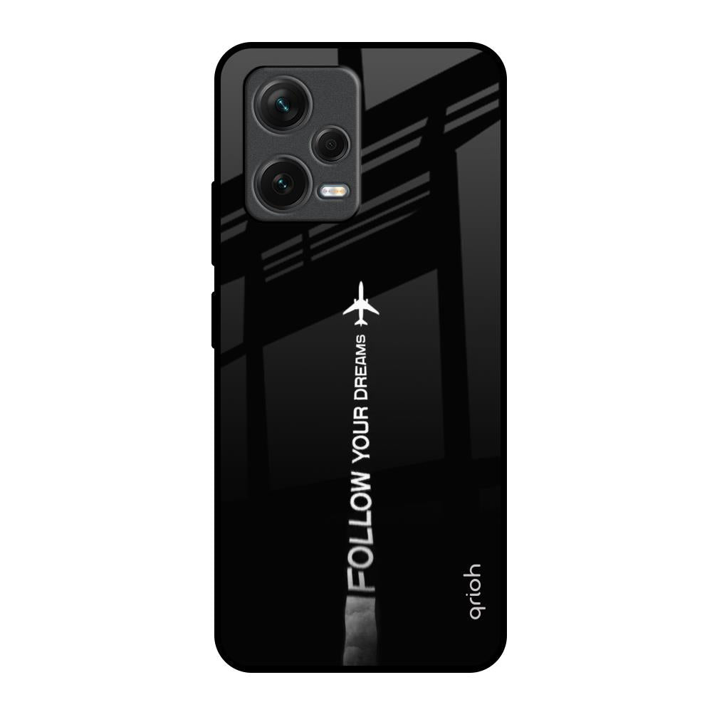 Follow Your Dreams Redmi Note 12 5G Glass Back Cover Online