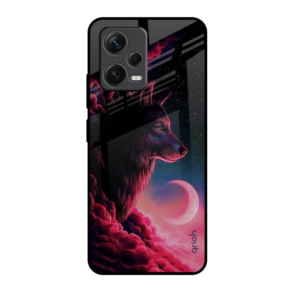 Moon Wolf Redmi Note 12 5G Glass Back Cover Online