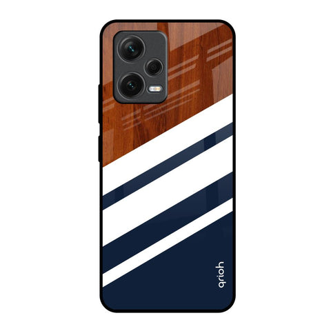 Bold Stripes Redmi Note 12 5G Glass Back Cover Online