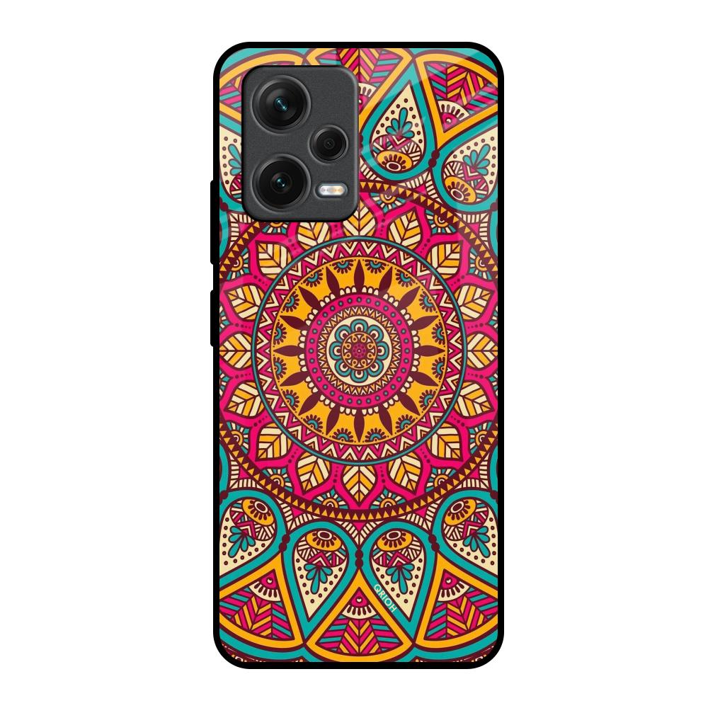 Elegant Mandala Redmi Note 12 5G Glass Back Cover Online