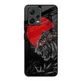 Red Moon Tiger Redmi Note 12 5G Glass Back Cover Online