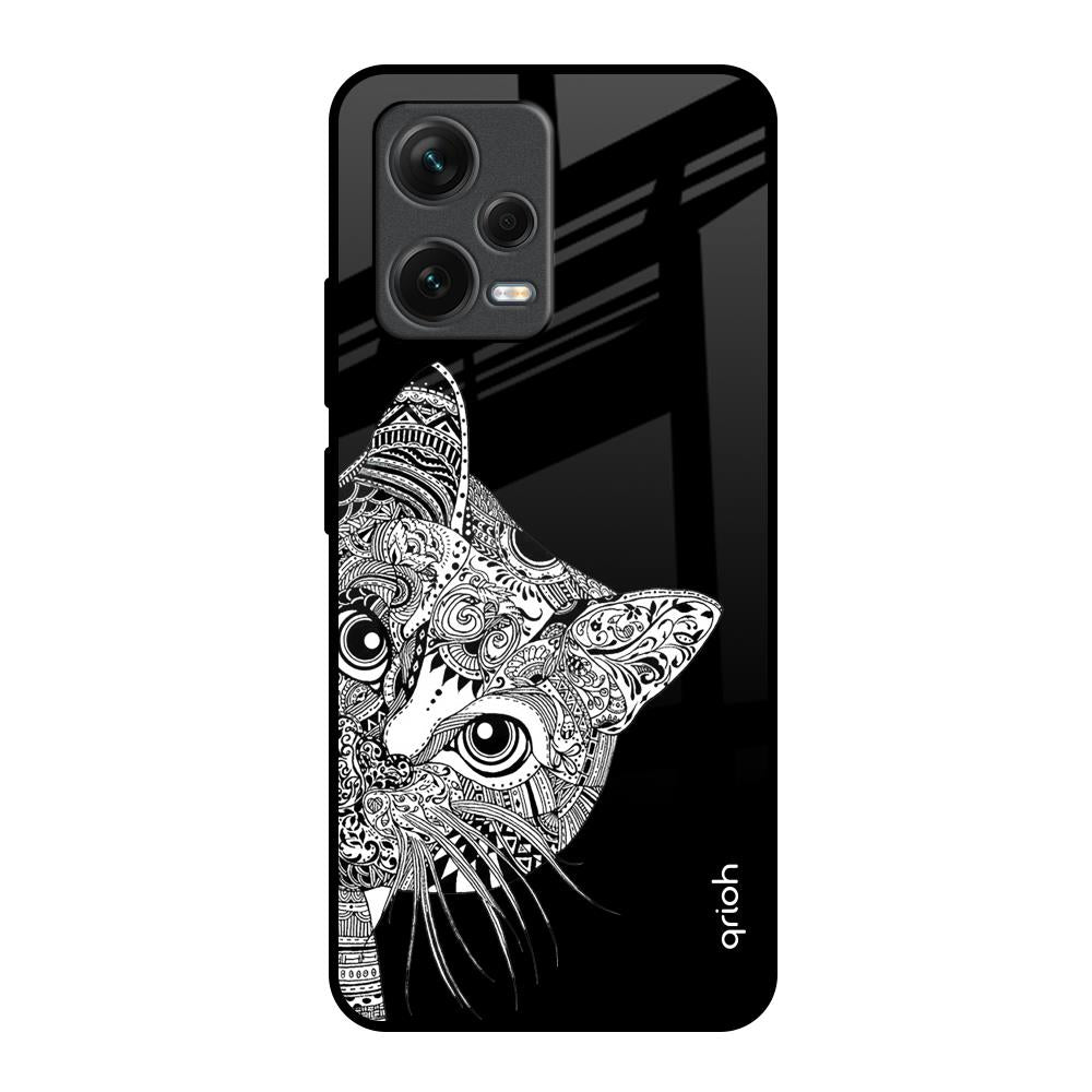 Kitten Mandala Redmi Note 12 5G Glass Back Cover Online