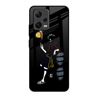 Luffy Line Art Redmi Note 12 5G Glass Back Cover Online