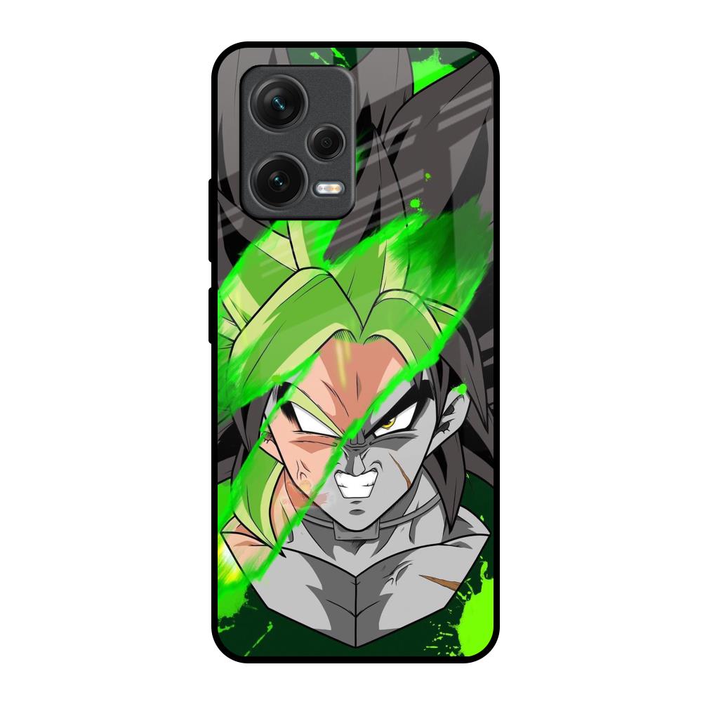 Anime Green Splash Redmi Note 12 5G Glass Back Cover Online