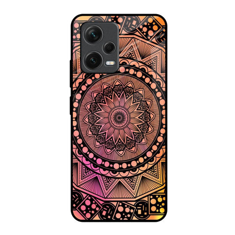 Floral Mandala Redmi Note 12 5G Glass Back Cover Online