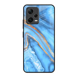 Vibrant Blue Marble Redmi Note 12 5G Glass Back Cover Online