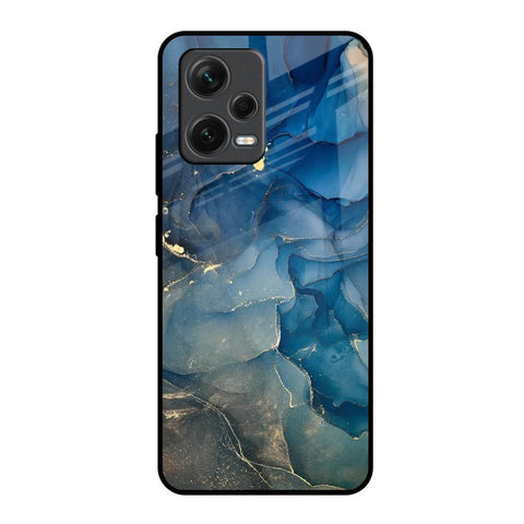 Blue Cool Marble Redmi Note 12 5G Glass Back Cover Online