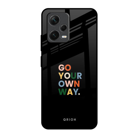 Go Your Own Way Redmi Note 12 5G Glass Back Cover Online