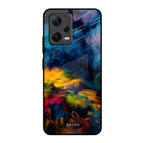 Multicolor Oil Painting Redmi Note 12 5G Glass Back Cover Online