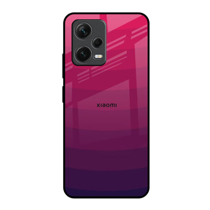 Wavy Pink Pattern Redmi Note 12 5G Glass Back Cover Online
