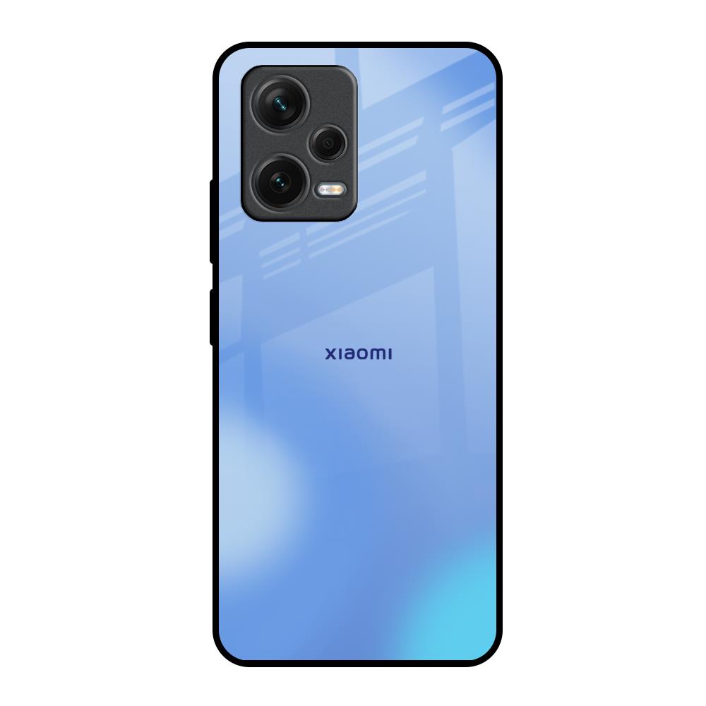 Vibrant Blue Texture Redmi Note 12 5G Glass Back Cover Online