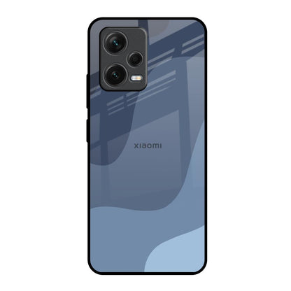 Navy Blue Ombre Redmi Note 12 5G Glass Back Cover Online