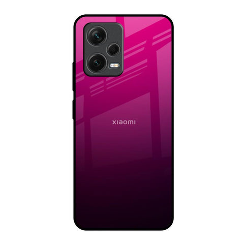 Purple Ombre Pattern Redmi Note 12 5G Glass Back Cover Online