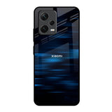 Blue Rough Abstract Redmi Note 12 5G Glass Back Cover Online