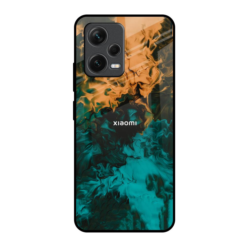 Watercolor Wave Redmi Note 12 5G Glass Back Cover Online