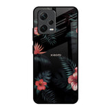 Tropical Art Flower Redmi Note 12 5G Glass Back Cover Online