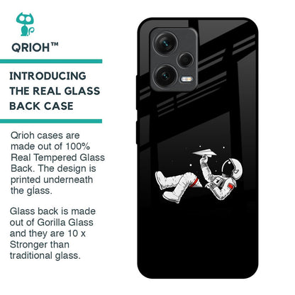 Space Traveller Glass Case for Redmi Note 12 5G