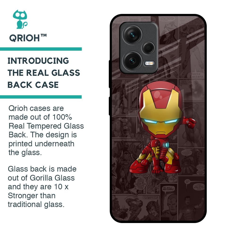 Angry Baby Super Hero Glass Case for Redmi Note 12 5G