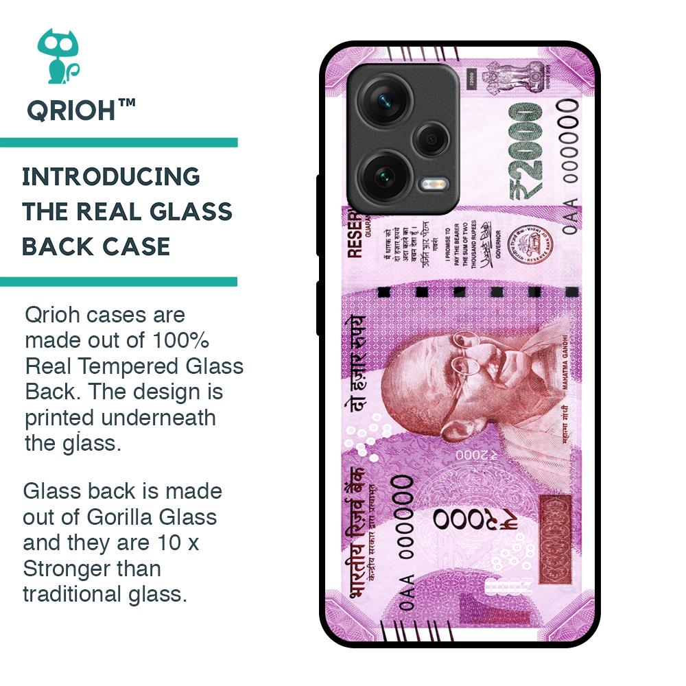 Stock Out Currency Glass Case for Redmi Note 12 5G