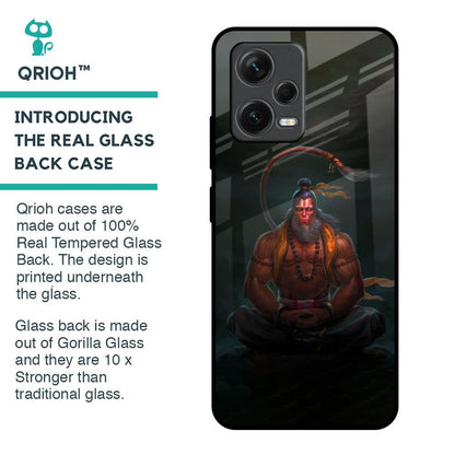 Lord Hanuman Animated Glass Case for Redmi Note 12 5G