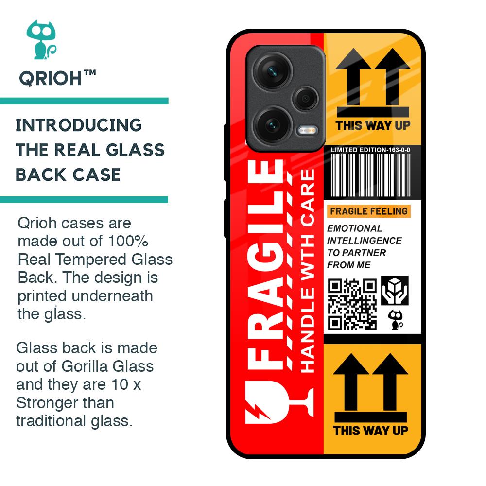 Handle With Care Glass Case for Redmi Note 12 5G