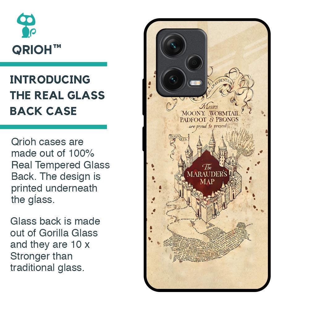 Magical Map Glass Case for Redmi Note 12 5G