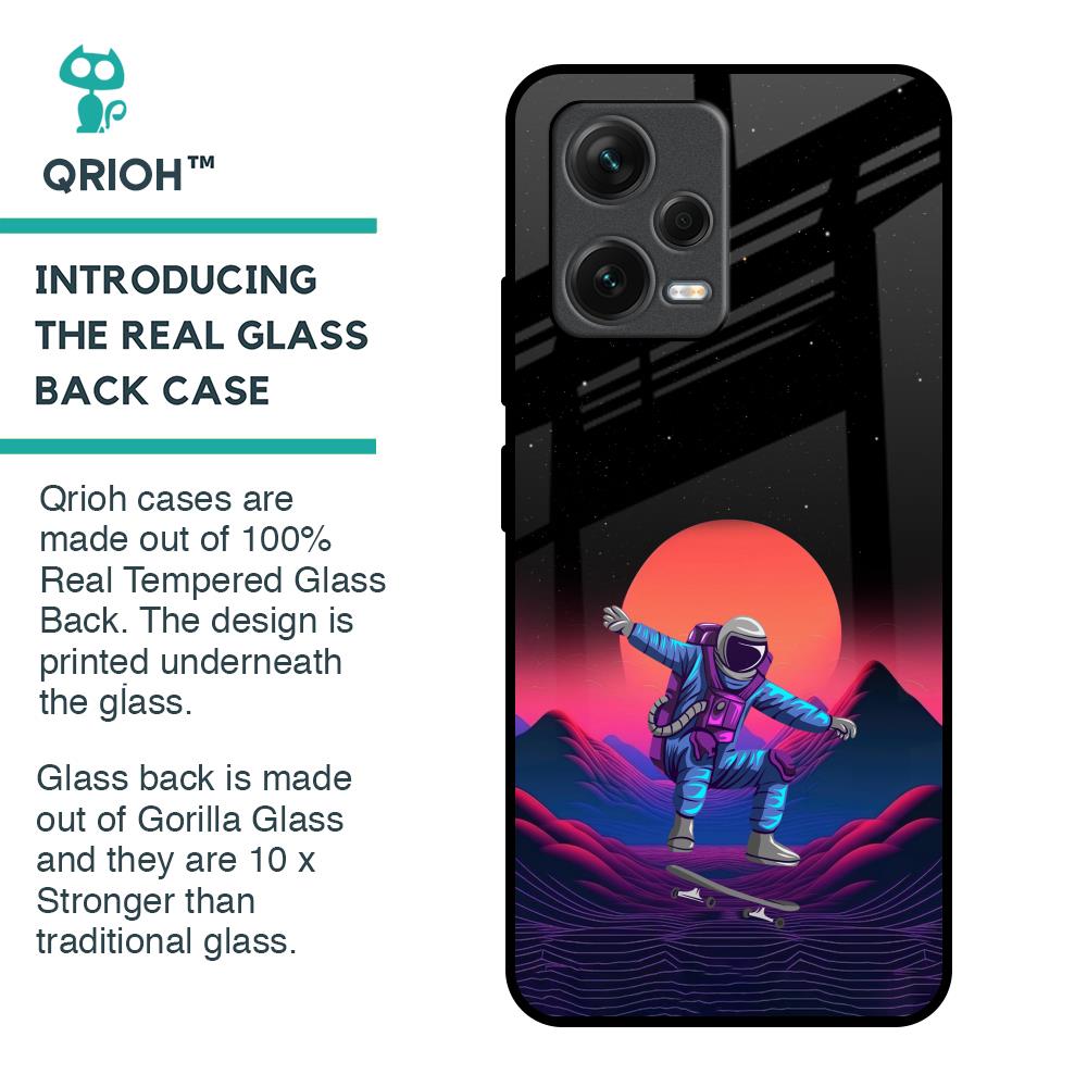 Retro Astronaut Glass Case for Redmi Note 12 5G