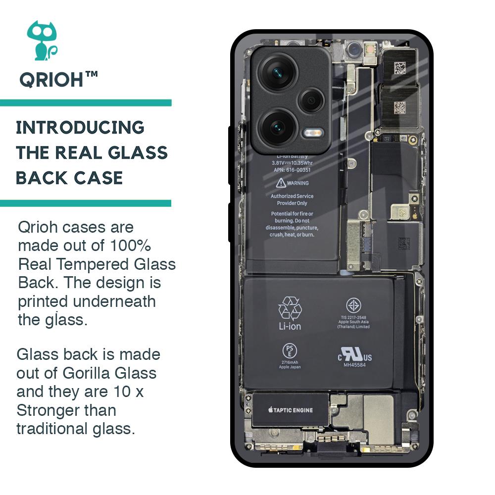 Skeleton Inside Glass Case for Redmi Note 12 5G