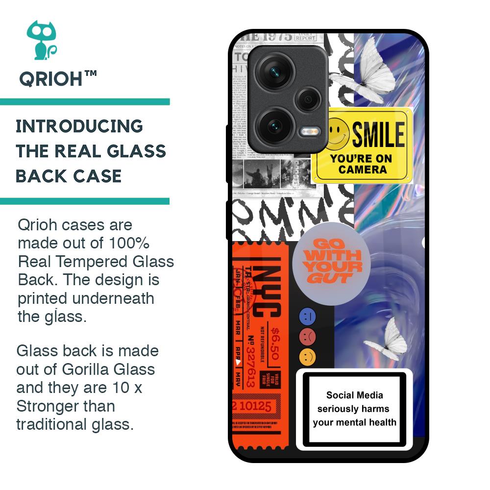 Smile for Camera Glass Case for Redmi Note 12 5G