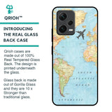 Travel Map Glass Case for Redmi Note 12 5G