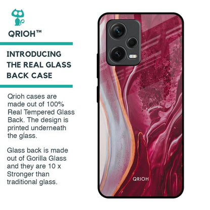 Crimson Ruby Glass Case for Redmi Note 12 5G
