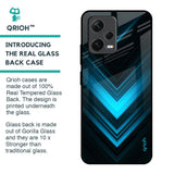 Vertical Blue Arrow Glass Case For Redmi Note 12 5G