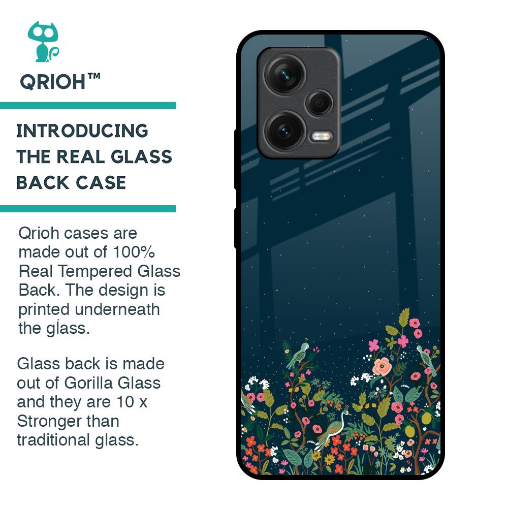 Small Garden Glass Case For Redmi Note 12 5G
