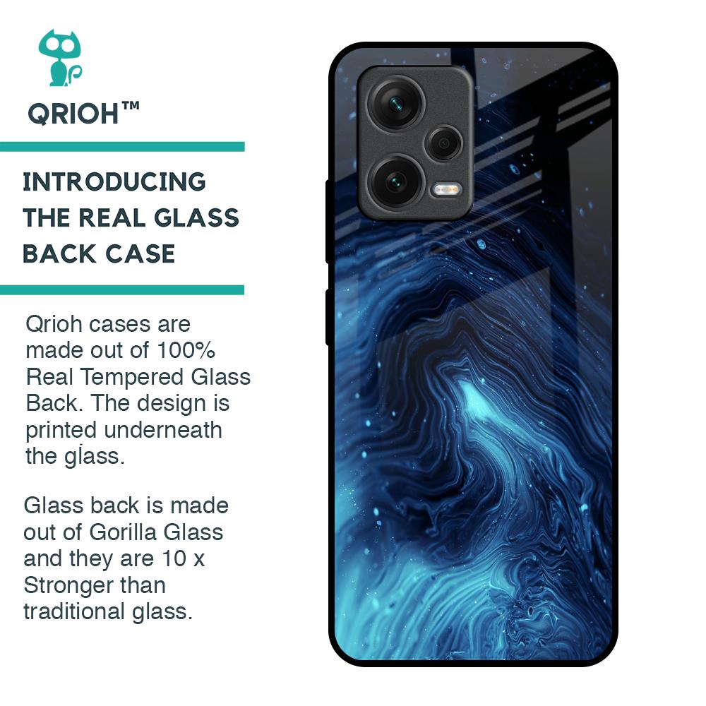 Dazzling Ocean Gradient Glass Case For Redmi Note 12 5G