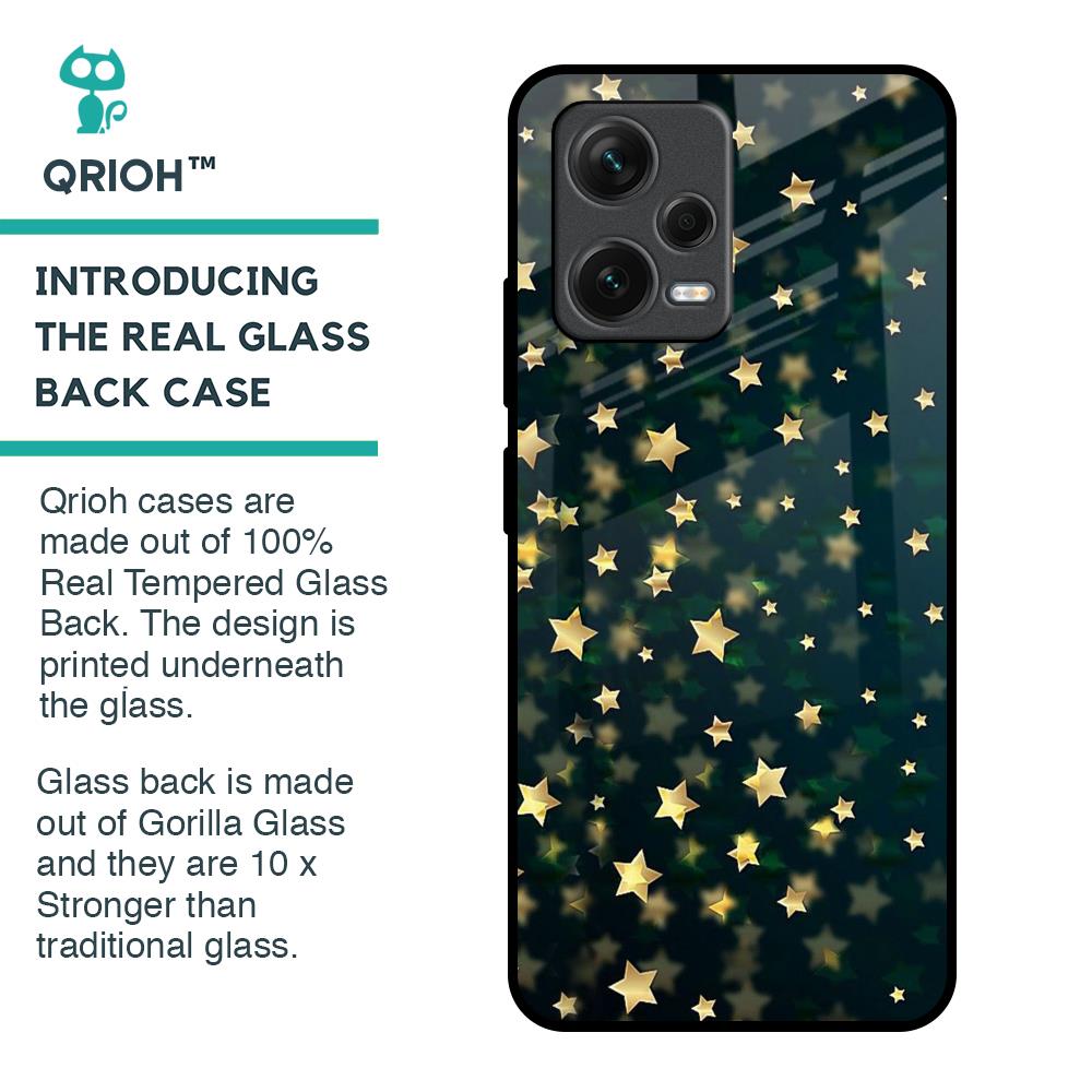 Dazzling Stars Glass Case For Redmi Note 12 5G