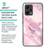 Diamond Pink Gradient Glass Case For Redmi Note 12 5G