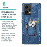Kitty In Pocket Glass Case For Redmi Note 12 5G