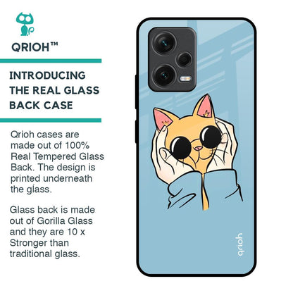 Adorable Cute Kitty Glass Case For Redmi Note 12 5G