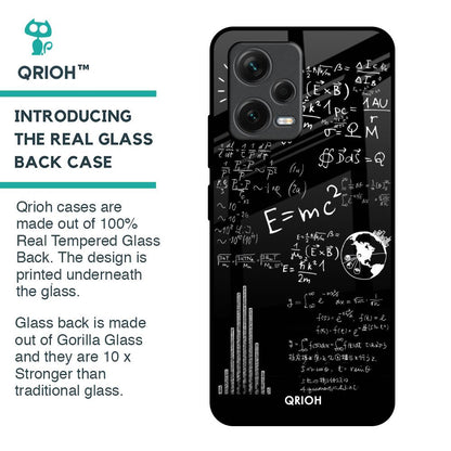 Funny Math Glass Case for Redmi Note 12 5G