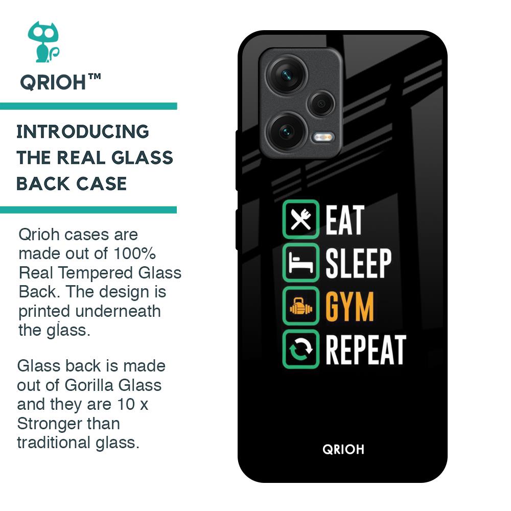 Daily Routine Glass Case for Redmi Note 12 5G