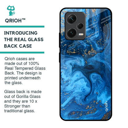 Gold Sprinkle Glass Case for Redmi Note 12 5G
